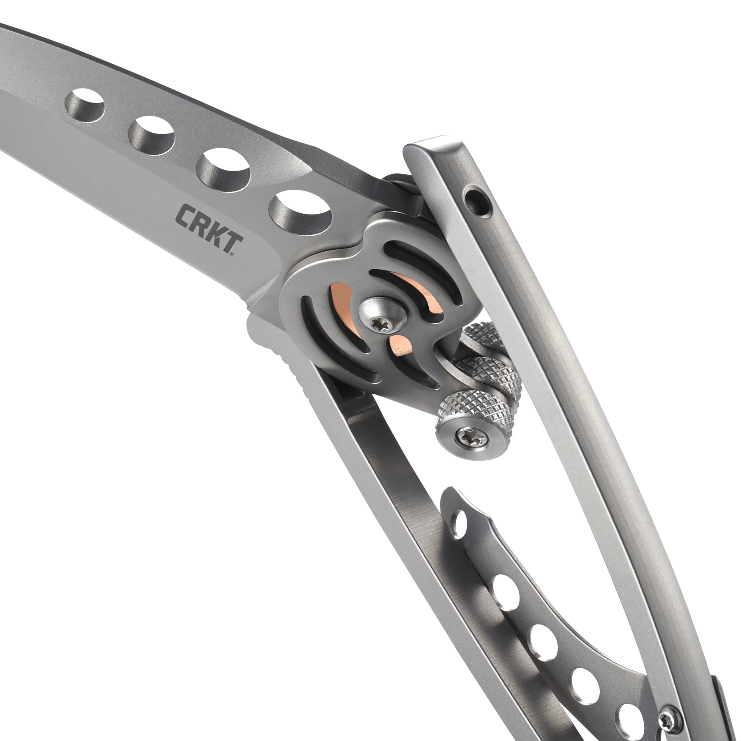 CRKT Snap Lock Everyday Carry EDC Pocket Folding Knife with Snap Lock: Stainless Steel Plain Edge Blade, Stainless Steel Handle, Pocket Clip, 5102N