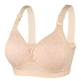 thumbnail image 1 of Plus Size Bras Strapless Wireless Bra Air-Flow Mesh Push Up Design Plus Size Underwear Plus Size Sports Bra Khaki 36, 1 of 2