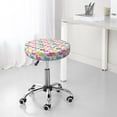 thumbnail image 7 of Fotbe Colorful Rabbit Stool Covers Round,Waterproof Round Bar Stool Covers Bar Chair Covers Washable Stool Cushion Slipcover for 12-14 Inch Chair-13 inch, 7 of 7