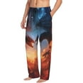 thumbnail image 6 of Rateoe Red And Blue Fire Cloud Dragon Pattern Men’s Ultra-Soft Comfy Pajama Lounge Pants Sleepwear,Comfortable Lounge Wear,lightweight Pajamas, Casual Home Wear-Small, 6 of 6