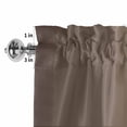 thumbnail image 2 of Valances for Windows Modern Dark Brown Color Gradient Rod Pocket Short Curtain for Bathroom Living Room Bedroom Minimalist Art Ombre 1 Panel 42x12in, 2 of 9