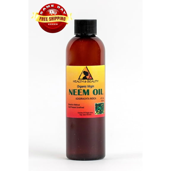 NEEM OIL ORGANIC UNREFINED CONCENTRATE VIRGIN COLD PRESSED RAW PURE 4 OZ