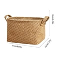 thumbnail image 3 of Foldable Storage Basket With Handle For Wardrobe Shelf Nursery Bedroom Living Room, 3 of 6