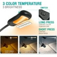 thumbnail image 2 of LuminoLite Rechargeable Amber Book Light, Clip on Lights for Reading in Bed, 3 Brightness × 3 Color Temperature, 2.1 oz Lightweight, 70 Hrs Reading, Perfect for Readers & Kids (Black), 2 of 4