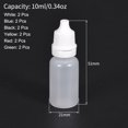 thumbnail image 4 of Botellas de goteo vacías exprimibles de boca pequeña Uxcell 10ml/0.34oz Plástico Blanco 12 Contenido, 4 of 6