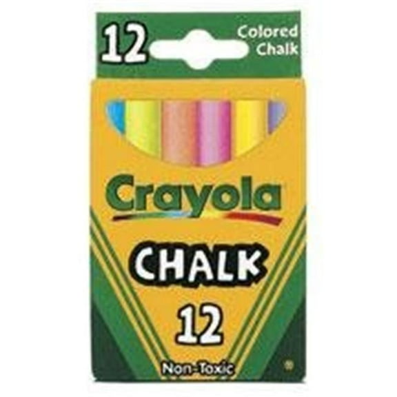 Crayola Chalk Assorted Colors - Regular Chalkboard Chalk - 12 Count
