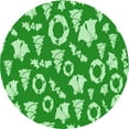 thumbnail image 1 of Ahgly Company Machine Washable Indoor Round Transitional Green Area Rugs, 6' Round, 1 of 7