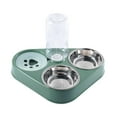 thumbnail image 2 of Comedero automático 3 en 1 para mascotas, plato de agua y comida, cuenco para perros, estación de alimentación para el hogar Verde, 2 of 9
