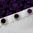 thumbnail image 4 of jejeloiu Victorian Baroque Print Black Out Curtains,Retro Damask Floral Curtains Pack of 2 (42x63 Each),Purple Black Bedroom Curtains For Girls Boys,Uper Cozy Room Decor, 4 of 6