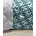 thumbnail image 3 of Abstract Down Alternative Comforter, Pastel Colored Checkered Tartan Pattern with Geometric Stripes Print, Microfiber Quilt for All Season, 5 Sizes, Mint Salmon Pale Pink, by Ambesonne, 3 of 3