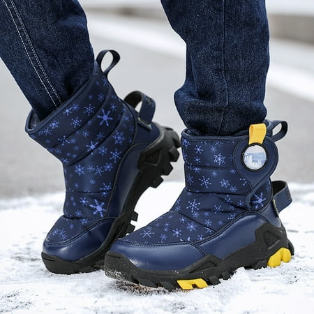 

Children s Snow Boots Winter Boys High-top Fleece Warm Snow Boots