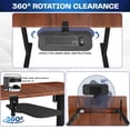 thumbnail image 5 of VIVO Black Single Clamp Rotating Keyboard Tray, 5 of 8