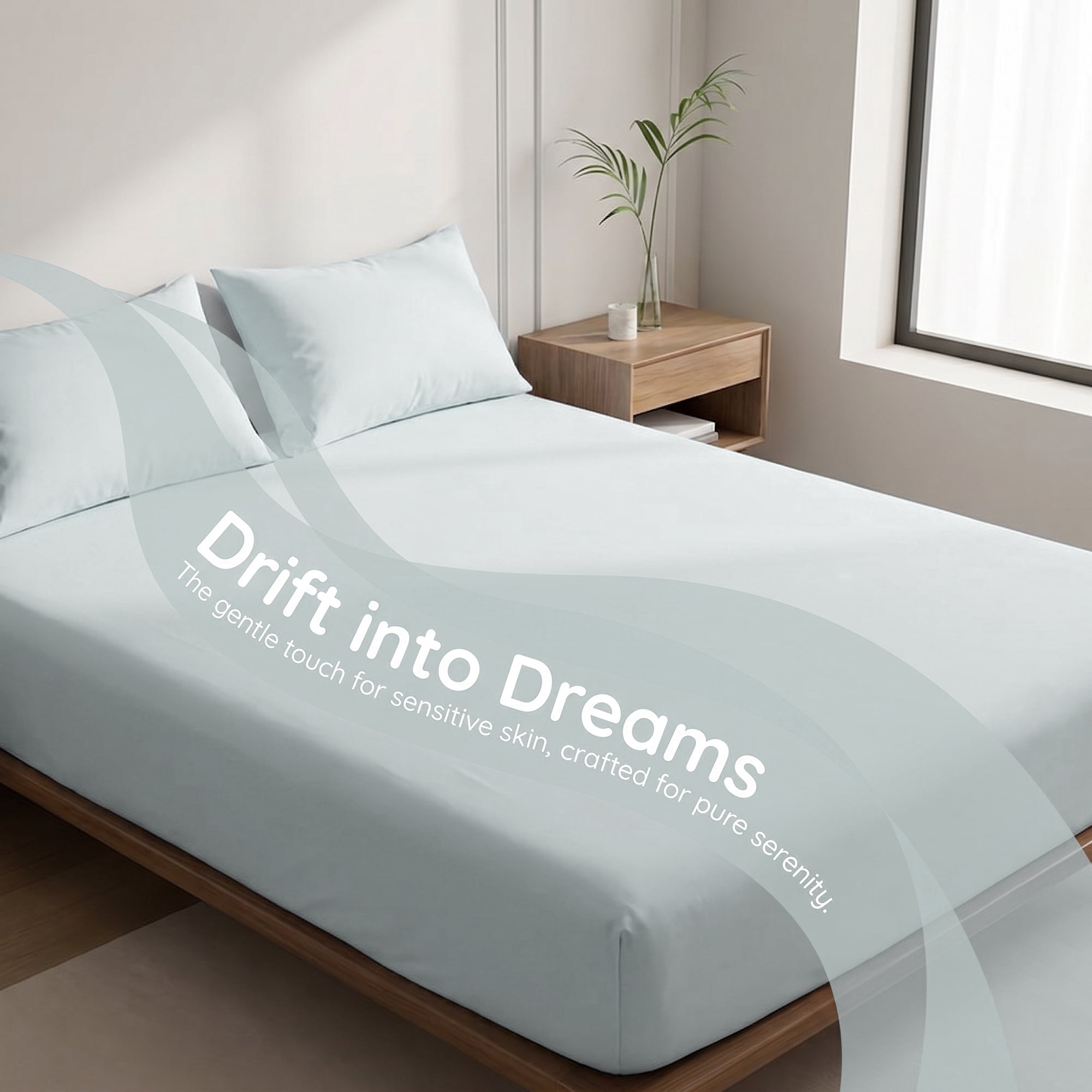 Unique Bargains Fitted Cotton Bed Sheets Breathable for All Seasons 59.8"x79.9" Blue