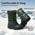 thumbnail image 6 of DREAM PAIRS Kids Boys & Girls Knee High Waterproof Insulation Non-Slip Outdoor Winter Snow Boots KNORTH BLACK/NEON/GREEN Size 13 little kid, 6 of 7