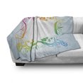 thumbnail image 3 of Vintage Rainbow Soft Flannel Fleece Blanket, Victorian Style Swirls Flowers and Foliage Leaves Colorful Classic Motifs, Cozy Plush for Indoor and Outdoor Use, 50" x 60", Multicolor, by Ambesonne, 3 of 6