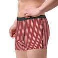 thumbnail image 2 of Pofeuu Stripes Red White Print Men’s Boxer Briefs, Moisture-Wicking Underwear, Regular,Trunk-Large, 2 of 5