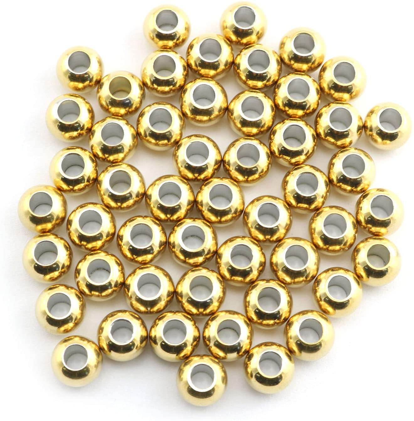 50 x Flower Shaped Metal Spacer Beads 12mm Jewellery DIY Making Craft Beading 