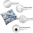 thumbnail image 4 of Nawypu Blue Indigo Floral Chinoiserie Pillow Covers  Blue and White Porcelain Birds Chic Lumbar Pillow Covers with Invisible Zipper Both Sides Decorative Couch Pillow Cover for Sofa 2pcs, 4 of 6