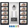 thumbnail image 1 of AMOCAM 10 Units Apartment Intercom System, Video Intercom Video Door Phone Kit, HD Camera 7" Monitor with ID keyfobs Unlock for 10 Household or Office, 1 of 5