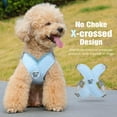thumbnail image 4 of Pawaboo Dog Harness with Leash Set, X-Frame No Pull Pet Harness, Adjustable Choke Free Dog Vest Harness for Small Medium Dogs & Puppies, Breathable Puppy Vest with Leash for Walking Outing (S, Blue), 4 of 8