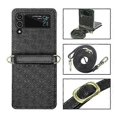 thumbnail image 1 of For Samsung Galaxy Z Flip3 5G Embossed Chain Folding Phone Case, 1 of 5