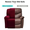 thumbnail image 2 of CJC Velvet Recliner Covers, Stretch Armchair Slipcovers, 4-Piece for 1 Cushion Reclining Sofa, Single Seat Recliner Protector, 10 Colors, 2 of 9