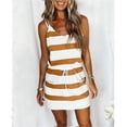 thumbnail image 1 of Drawstring Pocket Striped Camisole Dress Dresses_b, 1 of 2
