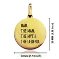 thumbnail image 2 of Stainless Steel Dad the Man Myth Legend Round Medallion Keychain Circle Ring, 2 of 2