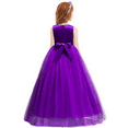 thumbnail image 4 of IBTOM CASTLE Girls Flower Vintage Lace Princess Long Dress for Kids Tulle Pageant Formal Party Wedding Floor Dance Evening Gown 9-10 Years Purple, 4 of 8
