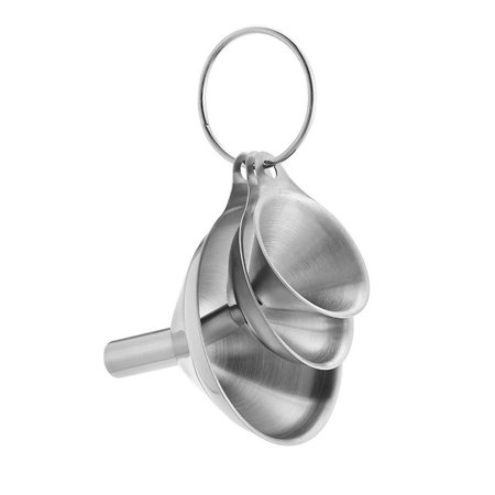 3PCS Home & Living Multifunctional Oil Water Spices Stainless Steel BBQ Tool Kitchen Gadgets Funnels Filter Funnel