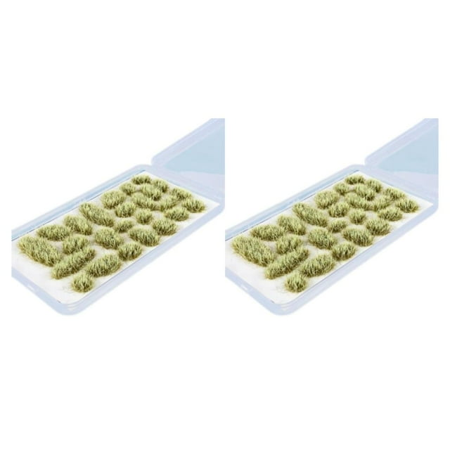 ZheElen 25x Simulation Cluster Green Grass for Train Scenery Decor Accessory Model Landscape Winter Green 6mm 2Set