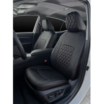 Lord AutoFashion Custom Fit Seat Covers for Toyota Corolla Sedan L, LE, XLE 2014-2019 Model Years, Turin Diamond Black/Red/Red (Full Set).