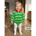 thumbnail image 5 of RUINIXCW Newborn Baby Boy Girl Halloween Caterpillar Costume Fleece Romper Infant Baby Boy Fall Winter Clothes Long Sleeve Hooded Stripe Zipper Bodysuit, 5 of 10
