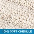 thumbnail image 2 of PrimeBeau Striped Chenille Bath Rug Set of 2, Ivory, 47 x 17 Plus 17 x 24 Inches, 2 of 5