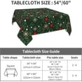 thumbnail image 5 of Xmas Table Cloth Square - Snowflake Tablecloth Winter Poinsettia Floral Table Cover for Dining Kitchen Picnic Party Decor 54 Inch, 5 of 8