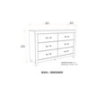 thumbnail image 5 of Kings Brand Furniture Biloxi Farmhouse Classic 4-Piece Bedroom Set - Bed Frame with Headboard, Dresser, Mirror and Nightstand (King Size), 5 of 5