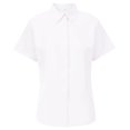thumbnail image 6 of Xmarks Women's Button Down Work Office Shirt Lapel Short Sleeve Dressy Shirt Plus Size Casual Business Blouse Formal Casual Shirt Blouse School Uniform, S-5XL, 6 of 8