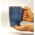 thumbnail image 3 of Marcelle, 2 Pc Ceramic Coffee Mug Set, 22oz, Blue Color & Bell Shape, 3 of 4