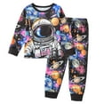 thumbnail image 3 of Kiijoy Boys Astronaut Themed Outfit Long Sleeve Top and Pants Sleepwear Set, Sizes 2-10, 3 of 4