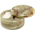 thumbnail image 1 of Radicaln Marble Salt Cellar with Lid Dual Compartments Green Onyx 5 inches Handmade -Kitchen Storage, 1 of 6