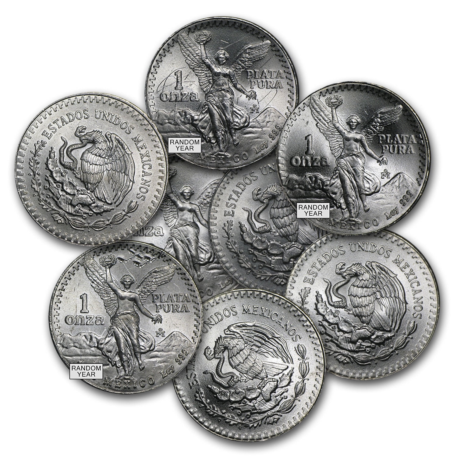 Mexico City Mint Silver 100 Pesos Coin, 0.643 oz Silver, AU