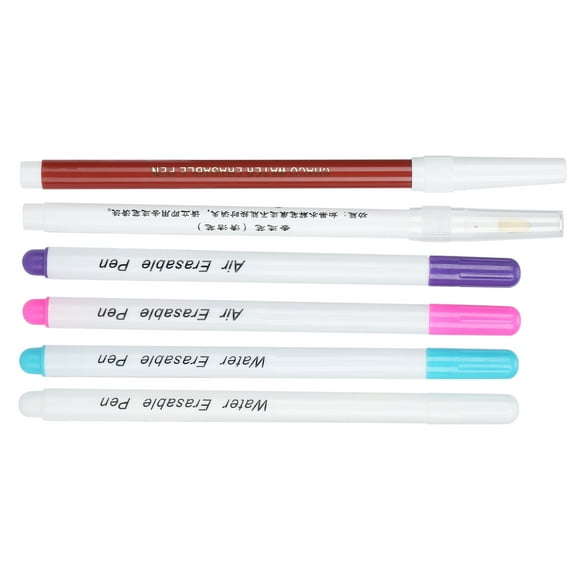 Marqueur Effaçable à l'Eau, Stylo Effaçable à l'Eau 5 Couleurs 6 Pcs pour Travaux Manuels pour Dessin DIY Motifs de Lignes