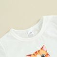 thumbnail image 4 of Okbabeha Kids Boy Girl Crew Neck Short Sleeve Cartoon Cat T Shirt Pullover Top Summer Basic Tees Casual Clothes 1-8Y, 4 of 7