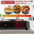 thumbnail image 5 of Moclever 1000W Electric Hot Plate, Electric Infrared Single Burner Portable Countertop Burner with 7.5” Glass Cooktop Stepless, Black, 5 of 13