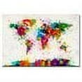 thumbnail image 2 of Trademark Art "Paint Splashes World Map" Canvas Art by Michael Tompsett, 2 of 3