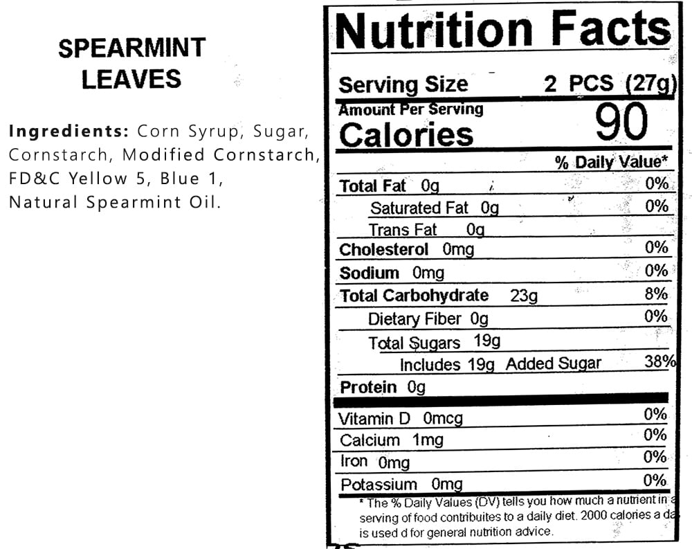 SweetGourmet Jelly Spearmint Leaves Slices Bulk Candy | 5 Pounds
