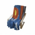 thumbnail image 4 of Ride the Wave Soft Flannel Fleece Throw Blanket, Man Surfing in Giant Ocean Waves Retro Sports Poster Print, Cozy Plush for Indoor and Outdoor Use, 60" x 80", Violet Blue Scarlet, by Ambesonne, 4 of 6