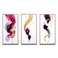 thumbnail image 2 of Designart "Fluidity Exquisite Magenta Ink Clouds V" Abstract Painting Framed Wall Art Set Of 3 - Gold Modern Frame Gallery Wall Set For Home Decor, 2 of 6