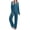 Teal, variant on Ekouaer Pajamas Women' Long Sleeve Sleepwear Soft Button Down Loungewear Pjs Lounge Set Nightwear