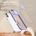 thumbnail image 5 of HD Transparent Case with Camera Privacy Cover for iPhone 16 - Purple, 5 of 5